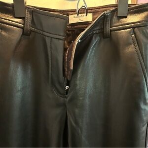 Aritzia Babaton black soft Leather Trousers